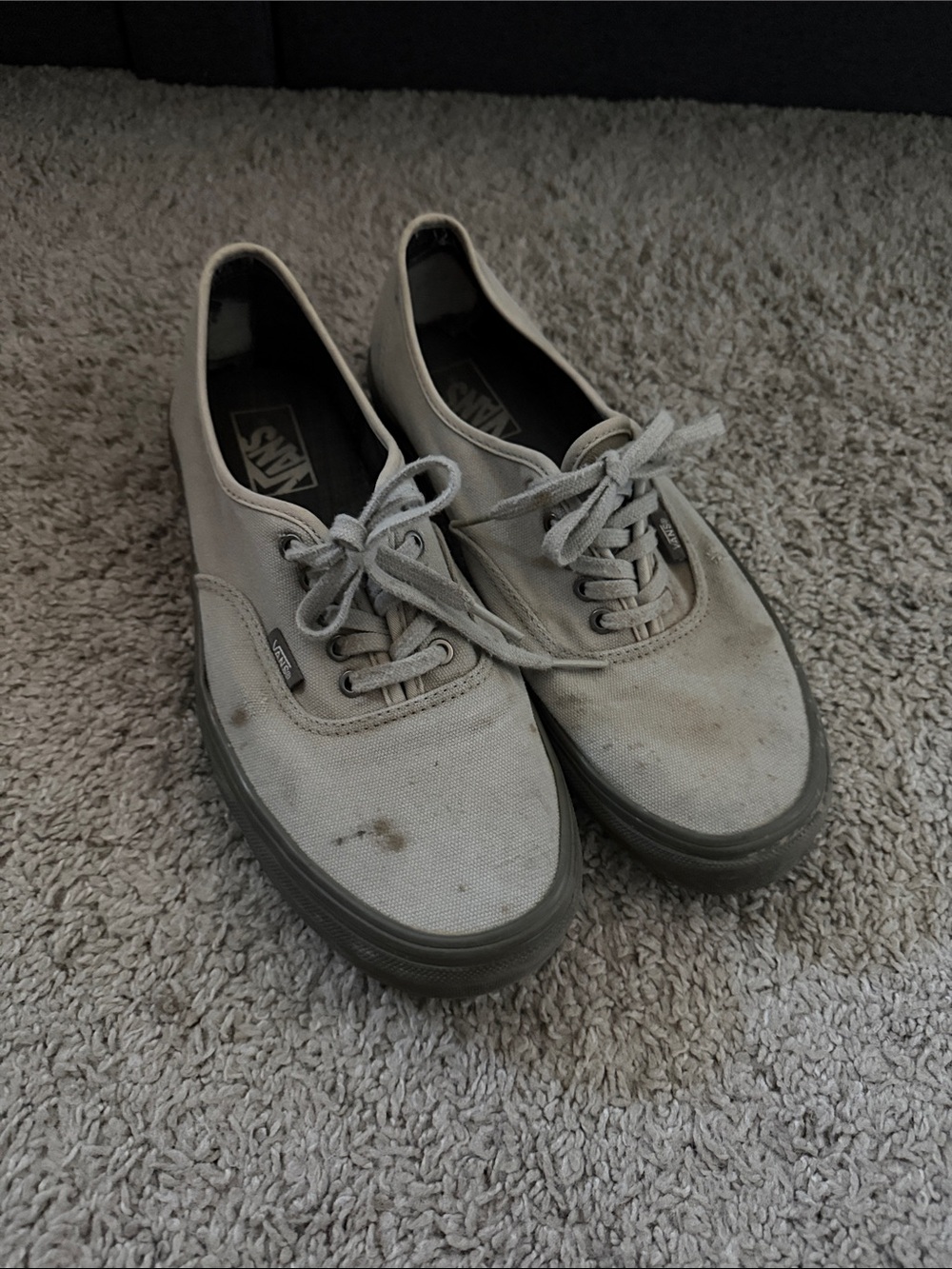 Vans Men’s Low-Top Canvas Sneakers - Light Gray